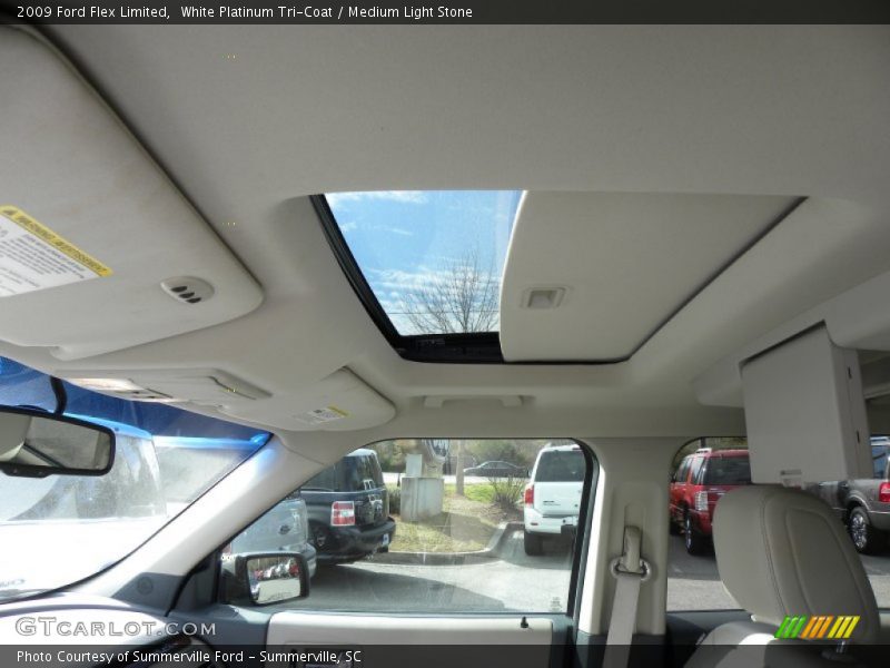 White Platinum Tri-Coat / Medium Light Stone 2009 Ford Flex Limited