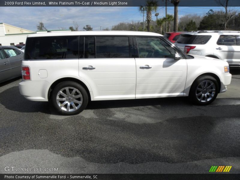 White Platinum Tri-Coat / Medium Light Stone 2009 Ford Flex Limited