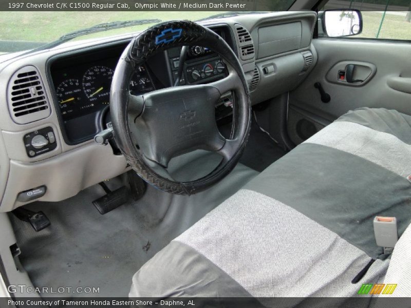 Olympic White / Medium Dark Pewter 1997 Chevrolet C/K C1500 Regular Cab
