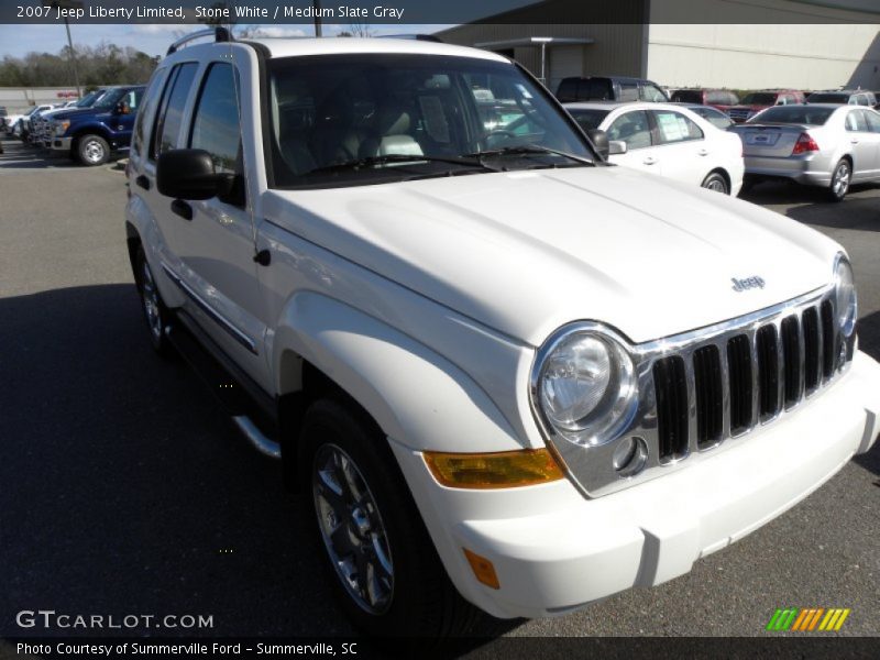 Stone White / Medium Slate Gray 2007 Jeep Liberty Limited