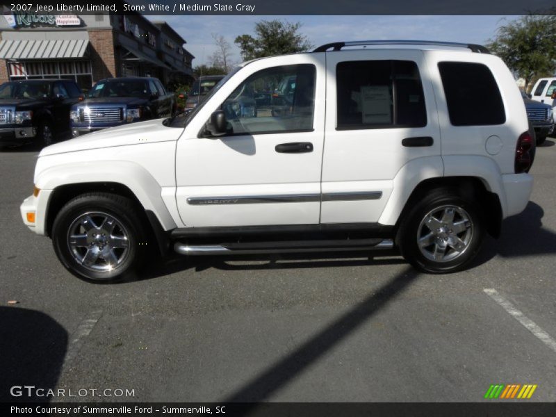 Stone White / Medium Slate Gray 2007 Jeep Liberty Limited