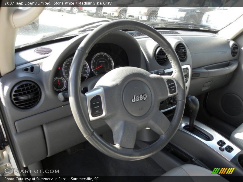 Stone White / Medium Slate Gray 2007 Jeep Liberty Limited