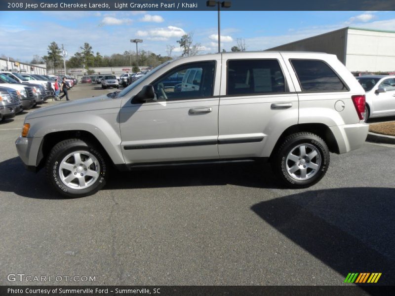Light Graystone Pearl / Khaki 2008 Jeep Grand Cherokee Laredo