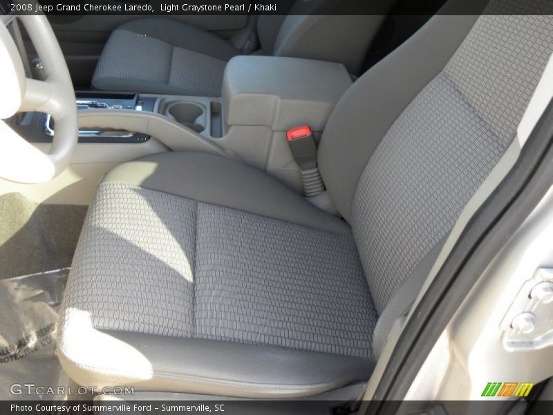Light Graystone Pearl / Khaki 2008 Jeep Grand Cherokee Laredo