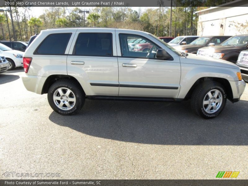 Light Graystone Pearl / Khaki 2008 Jeep Grand Cherokee Laredo