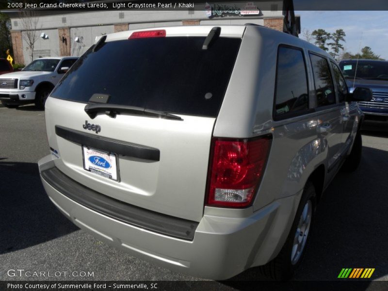 Light Graystone Pearl / Khaki 2008 Jeep Grand Cherokee Laredo