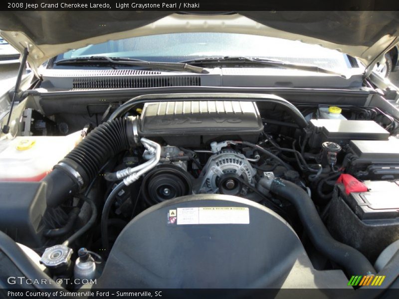 Light Graystone Pearl / Khaki 2008 Jeep Grand Cherokee Laredo