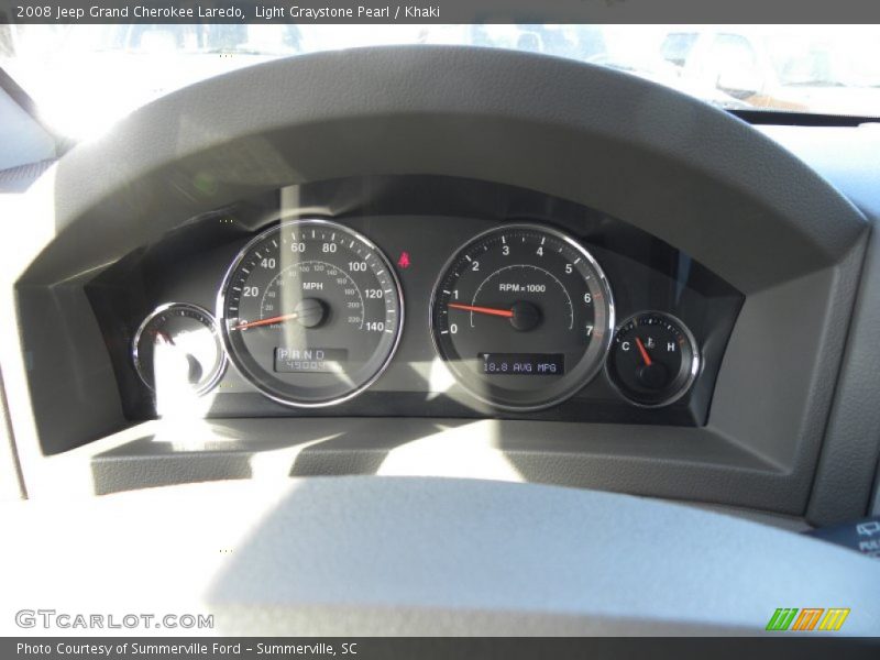 Light Graystone Pearl / Khaki 2008 Jeep Grand Cherokee Laredo
