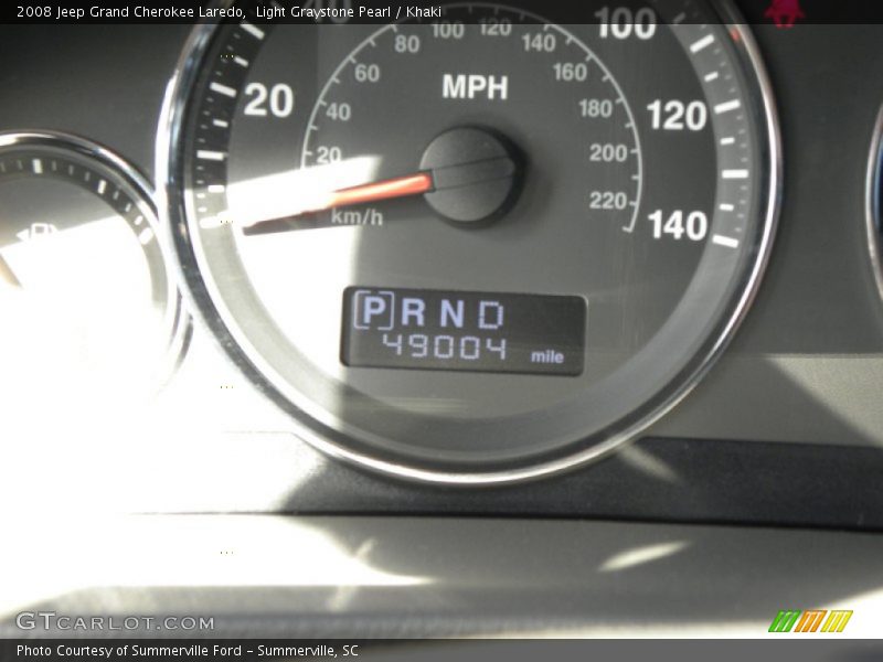 Light Graystone Pearl / Khaki 2008 Jeep Grand Cherokee Laredo