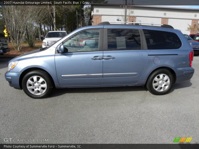 South Pacific Blue / Gray 2007 Hyundai Entourage Limited