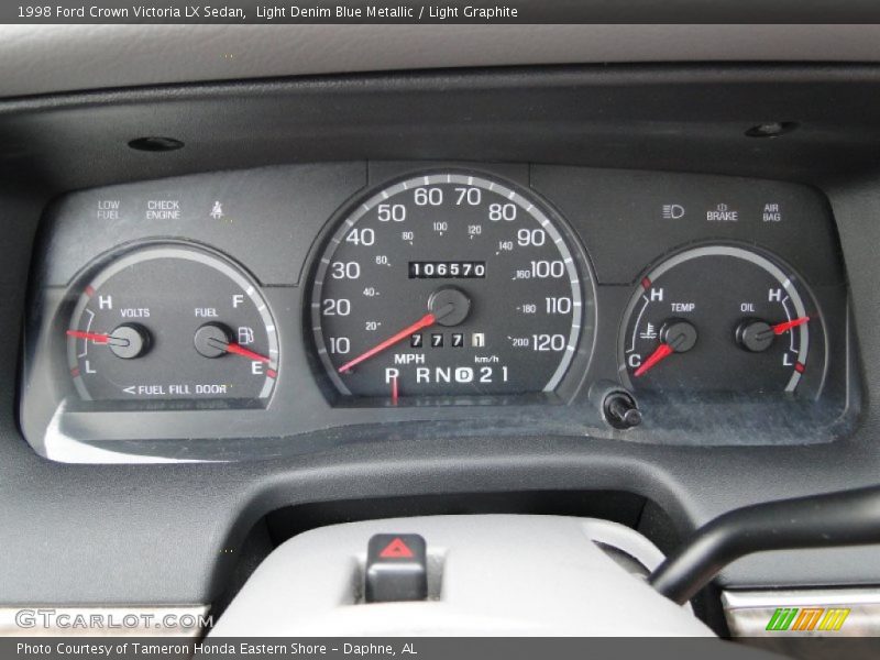  1998 Crown Victoria LX Sedan LX Sedan Gauges