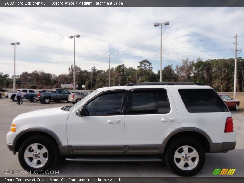 Oxford White / Medium Parchment Beige 2003 Ford Explorer XLT