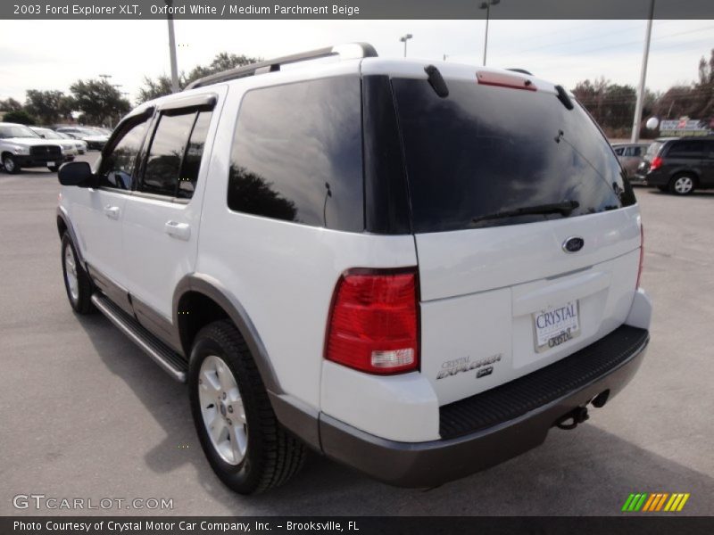 Oxford White / Medium Parchment Beige 2003 Ford Explorer XLT