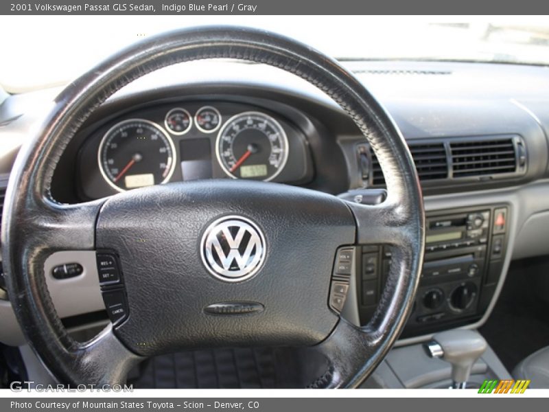 Indigo Blue Pearl / Gray 2001 Volkswagen Passat GLS Sedan