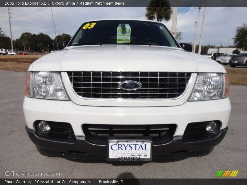 Oxford White / Medium Parchment Beige 2003 Ford Explorer XLT