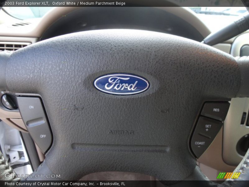 Oxford White / Medium Parchment Beige 2003 Ford Explorer XLT