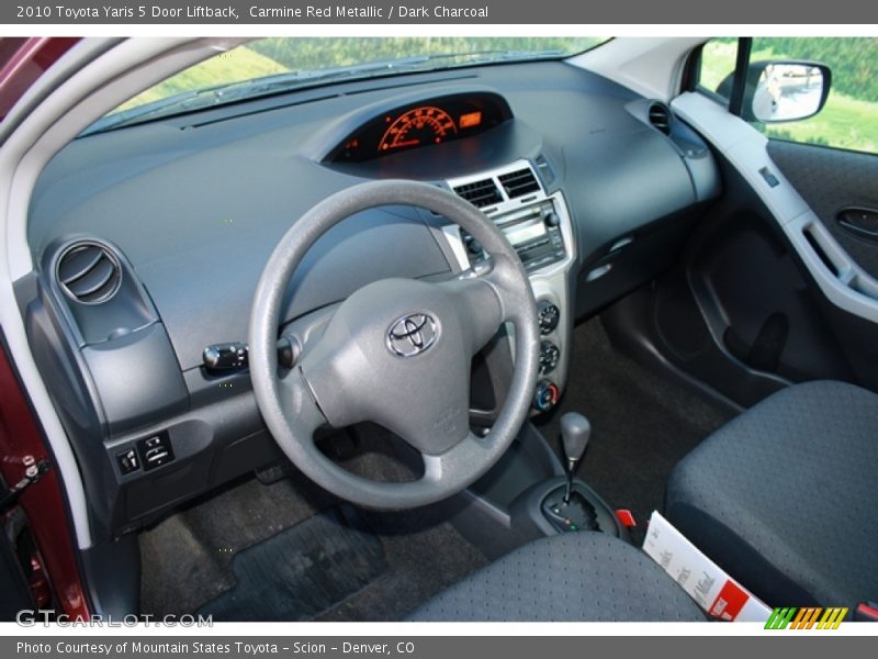Carmine Red Metallic / Dark Charcoal 2010 Toyota Yaris 5 Door Liftback
