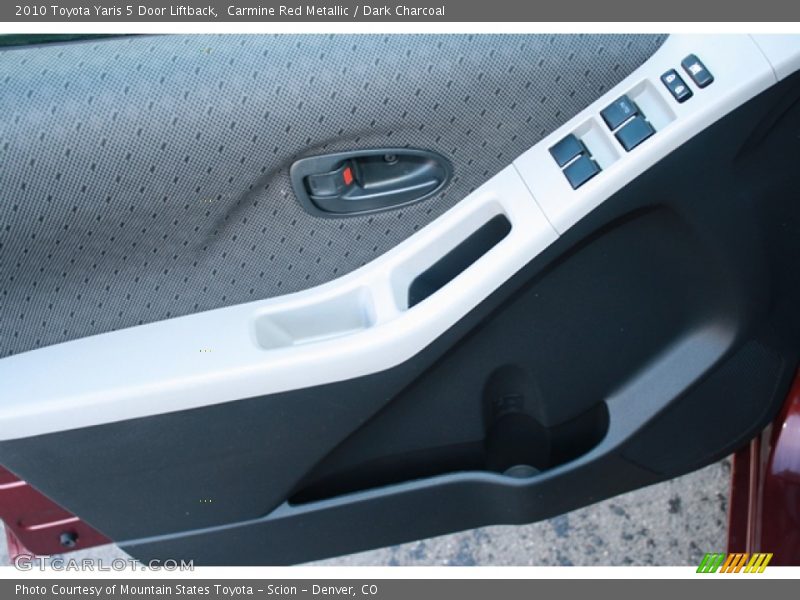 Carmine Red Metallic / Dark Charcoal 2010 Toyota Yaris 5 Door Liftback