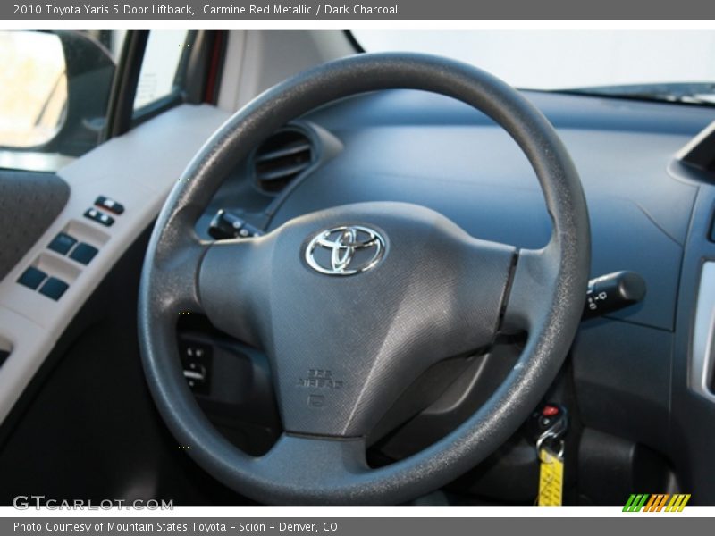 Carmine Red Metallic / Dark Charcoal 2010 Toyota Yaris 5 Door Liftback