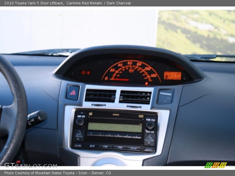 Carmine Red Metallic / Dark Charcoal 2010 Toyota Yaris 5 Door Liftback