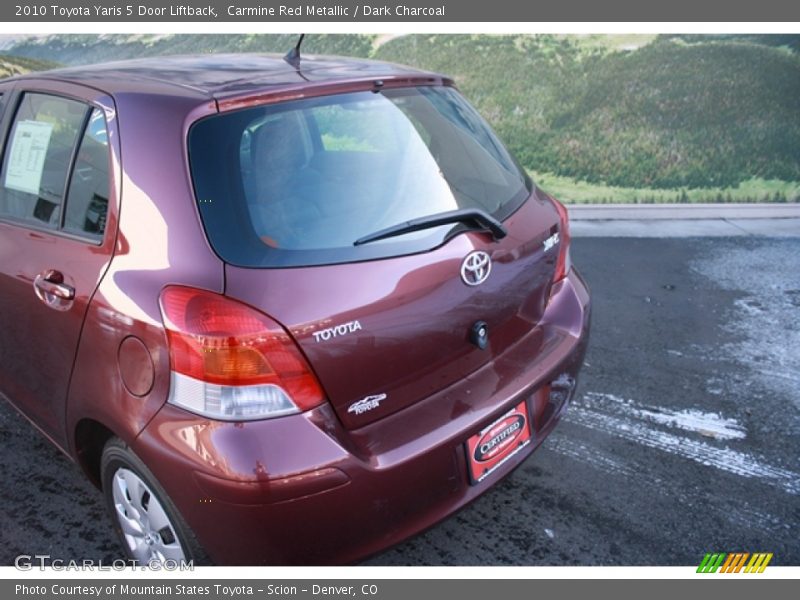 Carmine Red Metallic / Dark Charcoal 2010 Toyota Yaris 5 Door Liftback