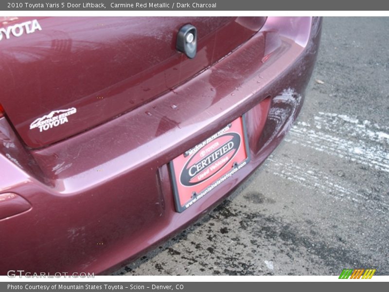 Carmine Red Metallic / Dark Charcoal 2010 Toyota Yaris 5 Door Liftback