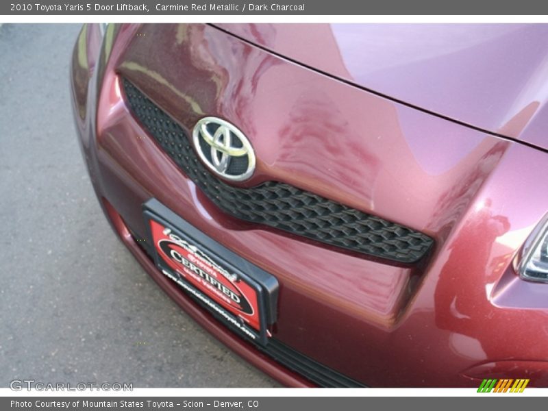 Carmine Red Metallic / Dark Charcoal 2010 Toyota Yaris 5 Door Liftback