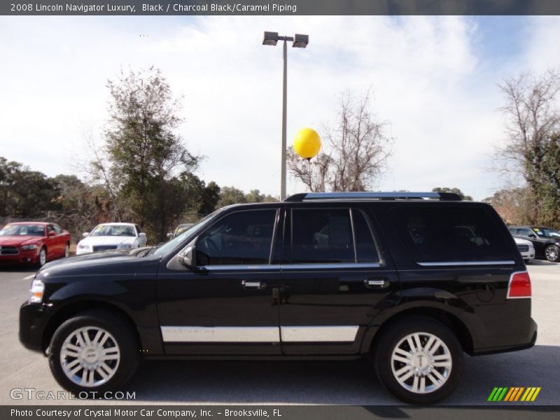 Black / Charcoal Black/Caramel Piping 2008 Lincoln Navigator Luxury
