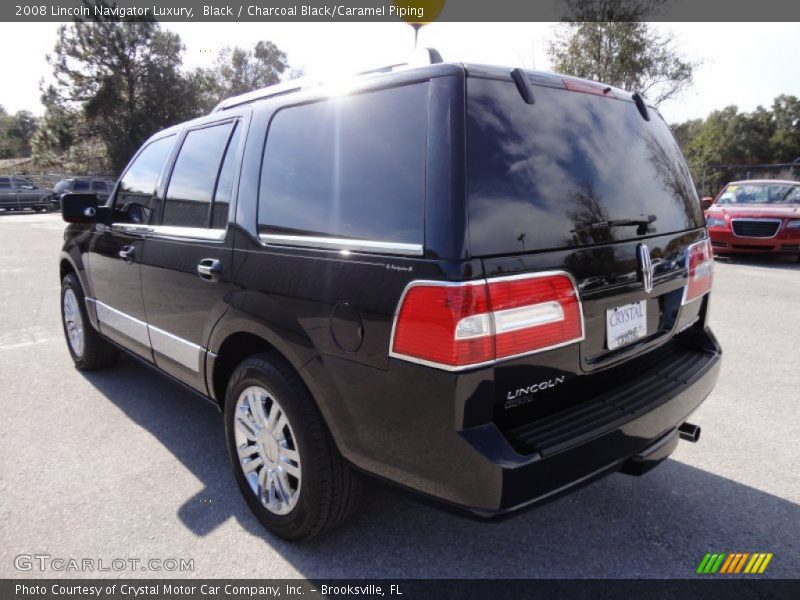 Black / Charcoal Black/Caramel Piping 2008 Lincoln Navigator Luxury