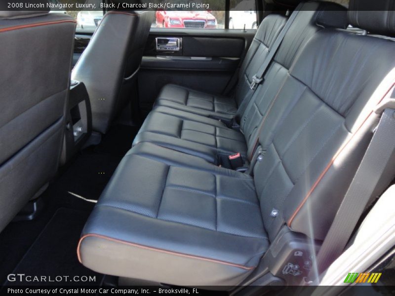 Black / Charcoal Black/Caramel Piping 2008 Lincoln Navigator Luxury