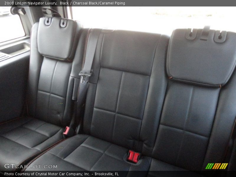 Black / Charcoal Black/Caramel Piping 2008 Lincoln Navigator Luxury
