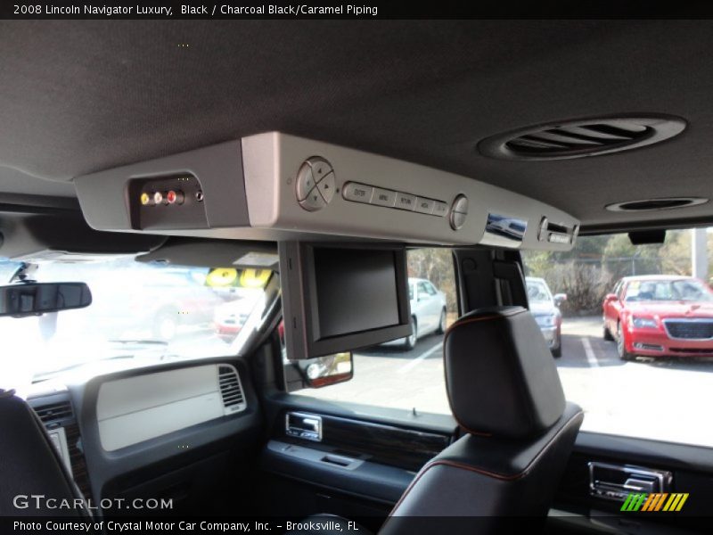 Black / Charcoal Black/Caramel Piping 2008 Lincoln Navigator Luxury