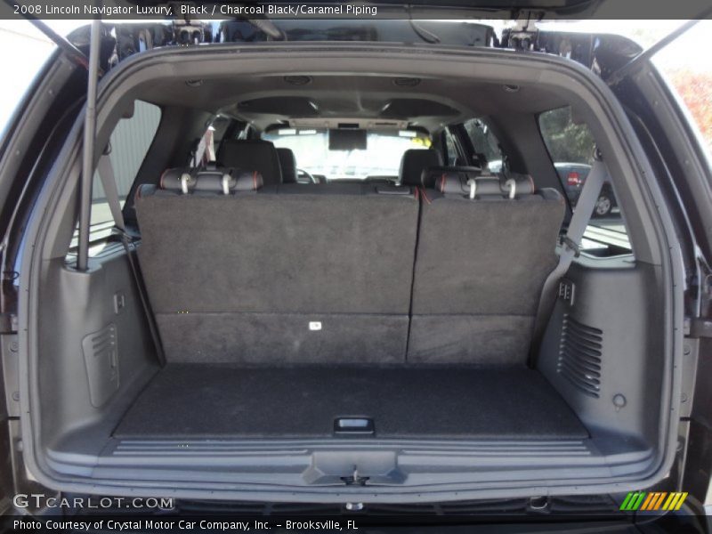 Black / Charcoal Black/Caramel Piping 2008 Lincoln Navigator Luxury