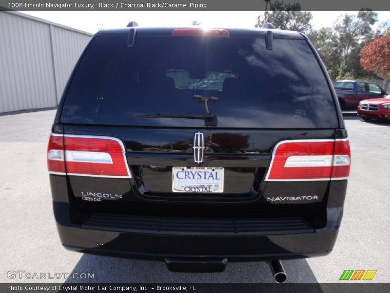 Black / Charcoal Black/Caramel Piping 2008 Lincoln Navigator Luxury