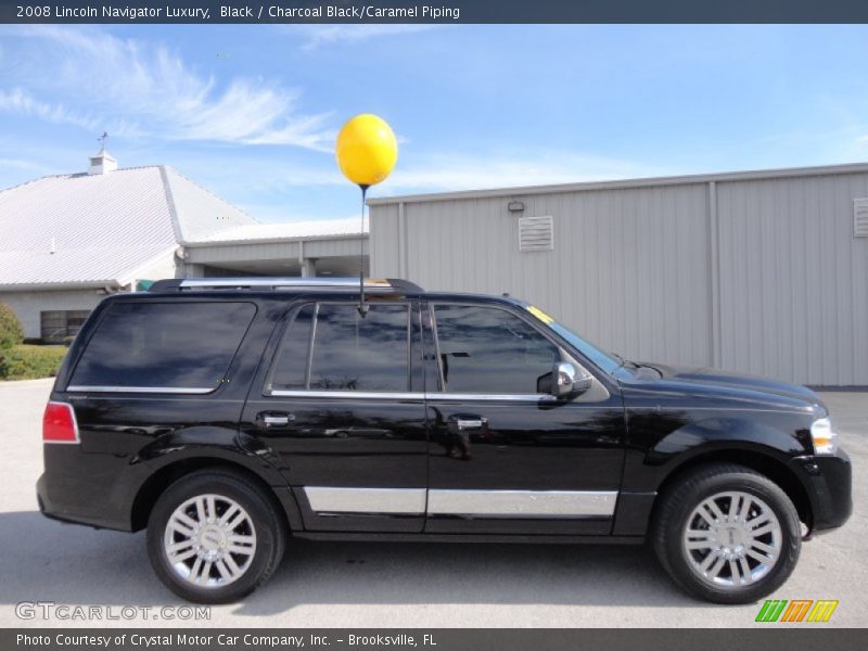 Black / Charcoal Black/Caramel Piping 2008 Lincoln Navigator Luxury