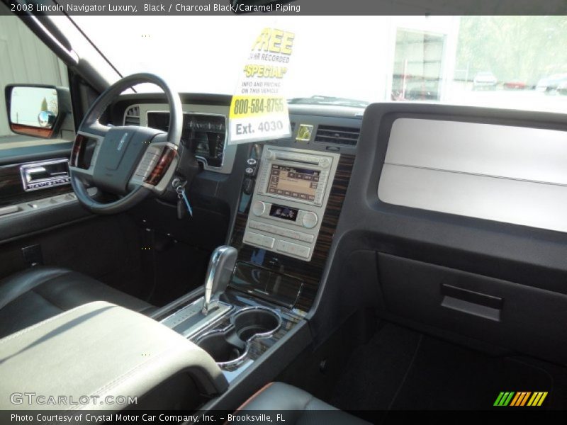 Black / Charcoal Black/Caramel Piping 2008 Lincoln Navigator Luxury