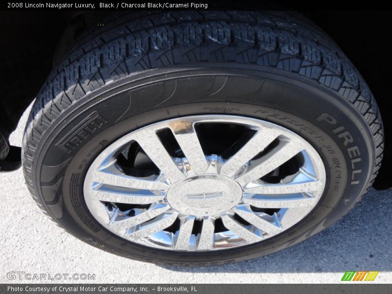 Black / Charcoal Black/Caramel Piping 2008 Lincoln Navigator Luxury