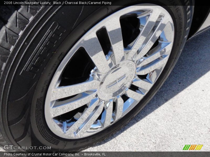 Black / Charcoal Black/Caramel Piping 2008 Lincoln Navigator Luxury