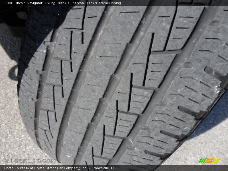Black / Charcoal Black/Caramel Piping 2008 Lincoln Navigator Luxury