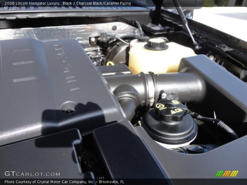 Black / Charcoal Black/Caramel Piping 2008 Lincoln Navigator Luxury