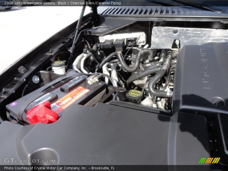 Black / Charcoal Black/Caramel Piping 2008 Lincoln Navigator Luxury
