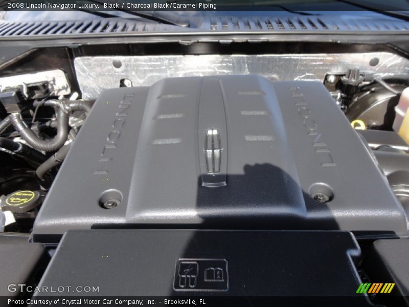 Black / Charcoal Black/Caramel Piping 2008 Lincoln Navigator Luxury