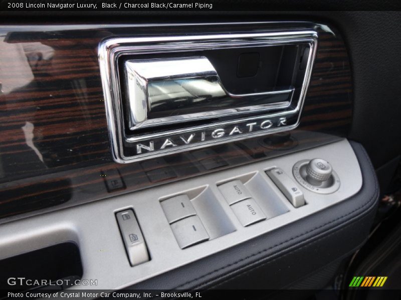 Black / Charcoal Black/Caramel Piping 2008 Lincoln Navigator Luxury