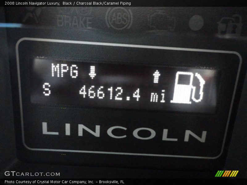 Black / Charcoal Black/Caramel Piping 2008 Lincoln Navigator Luxury