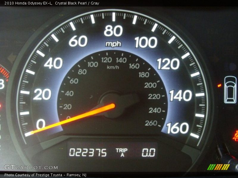 Crystal Black Pearl / Gray 2010 Honda Odyssey EX-L