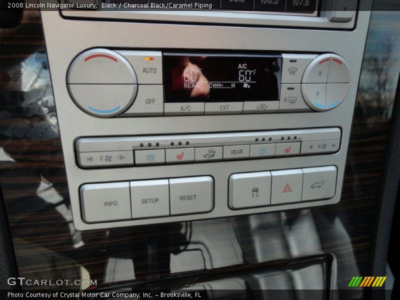 Black / Charcoal Black/Caramel Piping 2008 Lincoln Navigator Luxury