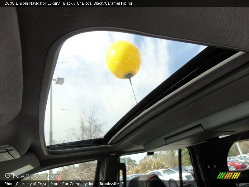 Black / Charcoal Black/Caramel Piping 2008 Lincoln Navigator Luxury