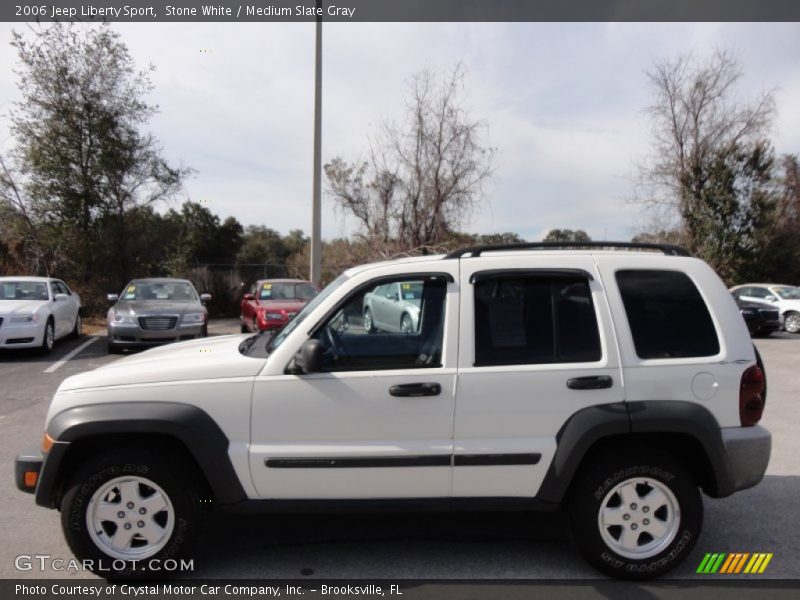 Stone White / Medium Slate Gray 2006 Jeep Liberty Sport