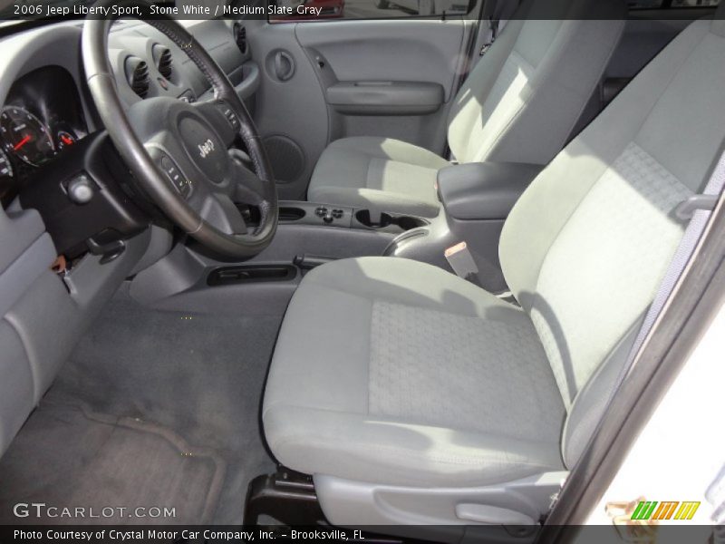 Stone White / Medium Slate Gray 2006 Jeep Liberty Sport