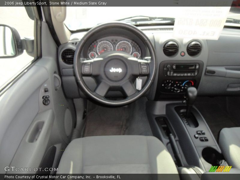 Stone White / Medium Slate Gray 2006 Jeep Liberty Sport